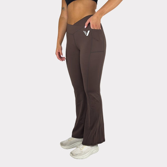 FLARE LEGGINGS - BRUN - VYLATE.NO