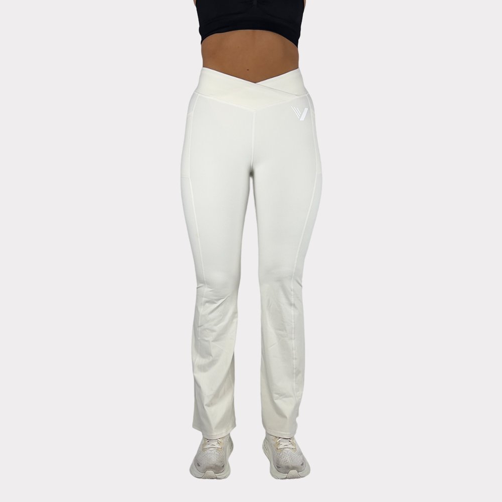 FLARE LEGGINGS - HVIT - VYLATE.NO