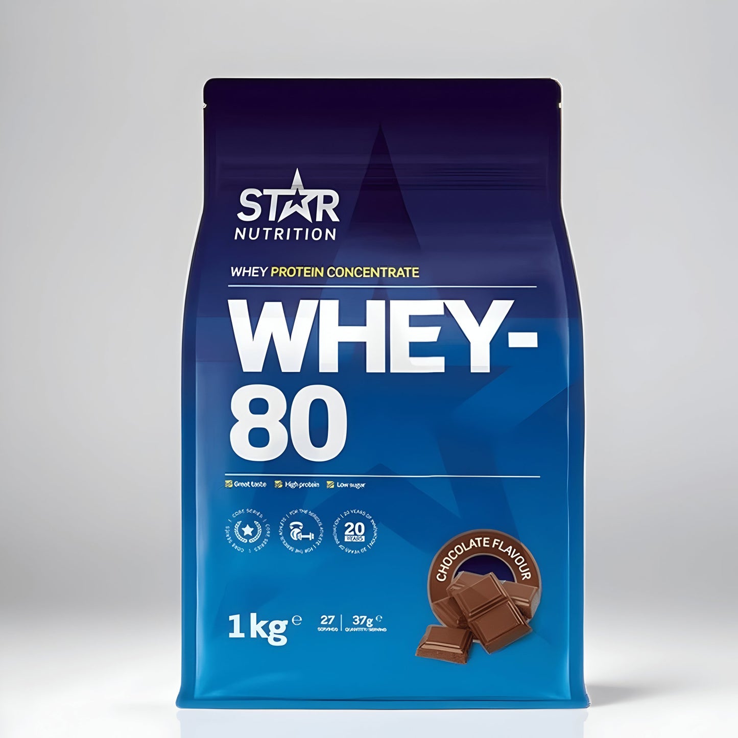 WHEY-80 PROTEINPULVER 1 KG - SJOKOLADE - VYLATE.NO